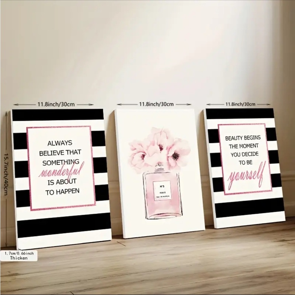 Home decor Wall Art fashion 3pieces